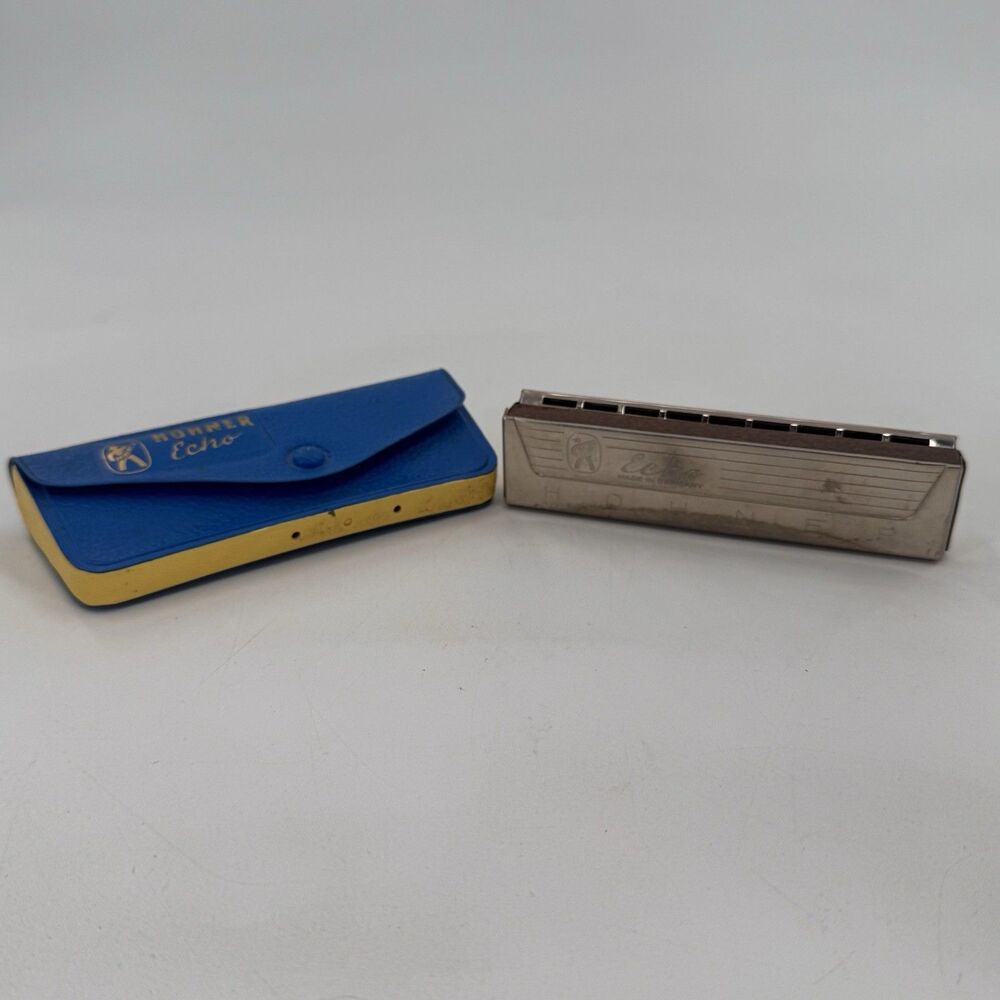 Harmonica Vintage Echo M. Hohner No. 2309 G Key W/ Case Fast Shipping